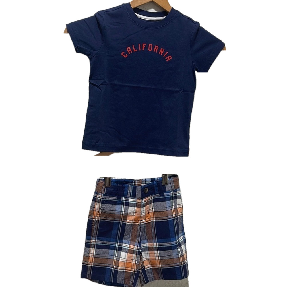 Janie and jack  blue & orange BOYS Set size 3 NWT..